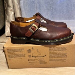 Dr. Martens Dark Brown Leather Buckle Loafers